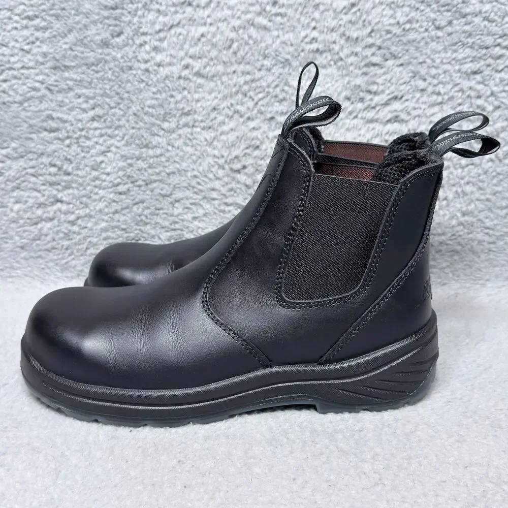 Thorogood Thoro-Flex Quick Release Mens Size 6 Work Chelsea Boots Black‎ Leather